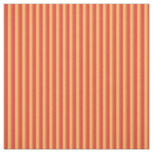 Tissu Motif rayé rouge fait sur commande de jaune orang