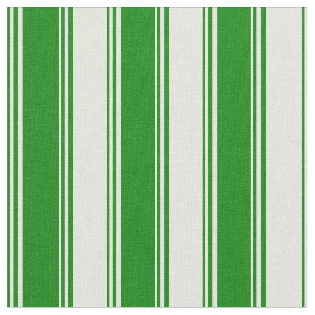 Tissu Motif rayé vert et beige (Fermer)