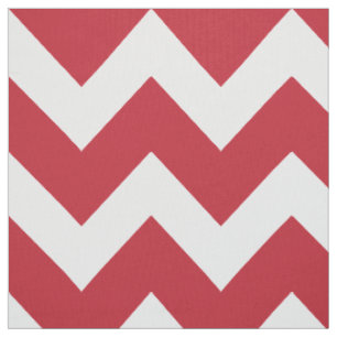 Tissu Motif rayures chevron rouge et blanc moderne