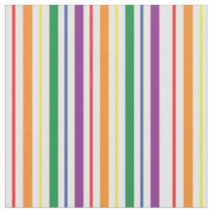 Tissu Motif rayures de carnaval arc-en-ciel chic