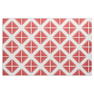Tissu Motif Red White Trendy Triangles