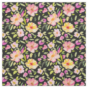 Tissu Motif répétitif de pivoine florale d'aquarelle