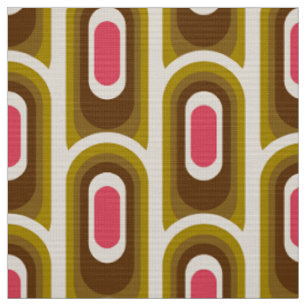 Tissu motif retro les années 70 années 60