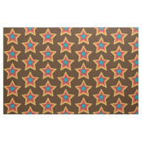 tissu motif rétro les années 70 étoile