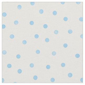 Tissu motif rétro pastel bleu et blanc pois