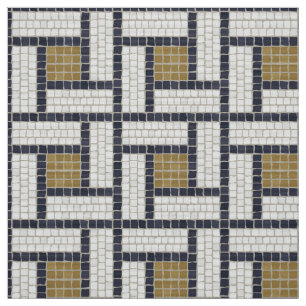 Tissu Motif romain mosaïque motif géométrique 2