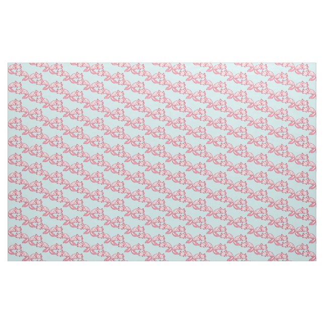 Tissu Motif rose Chido d'Axolotl de Chibi (Yard)