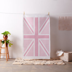 Tissu Motif rose de guingan d'Union Jack