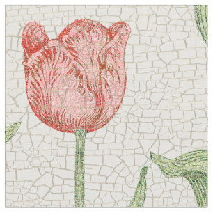 Tissu Motif rose de jardin de tulipe