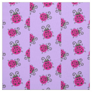 Tissu Motif rose de l'industrie graphique de coccinelles