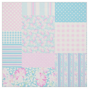Tissu Motif rose de patchwork de Faux de roses de jours
