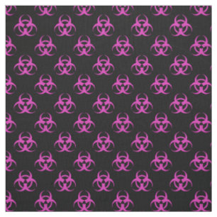 Tissu Motif rose de symbole de Biohazard