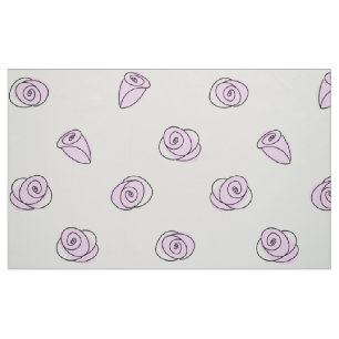 Tissu motif rose Lilac Multi grand