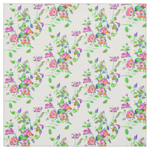 Tissu motif rose rose vintage