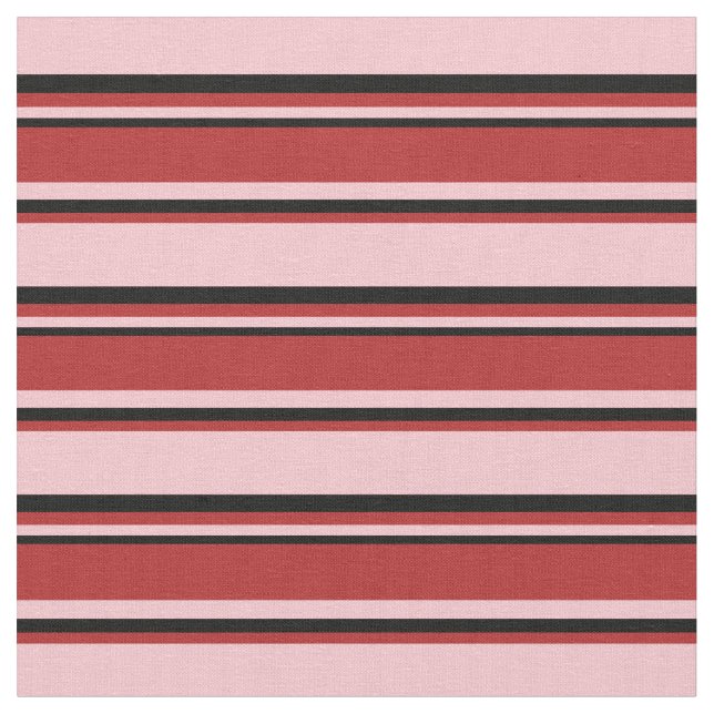 Tissu Motif rose, rouge et noir (Fermer)