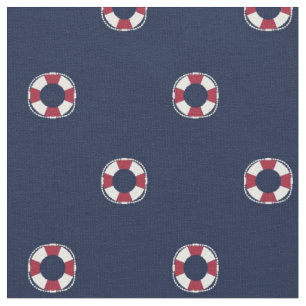 Tissu Motif rouge et blanc de balise