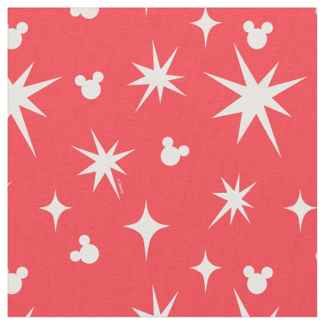 Tissu Motif rouge et blanc Mickey (Fermer)