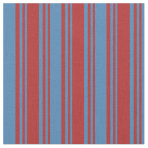 Tissu Motif rouge et bleu des rayures