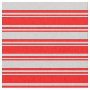 Tissu Motif rouge et gris clair