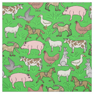 Tissu Motif rustique de ranch de pays de basse-cour