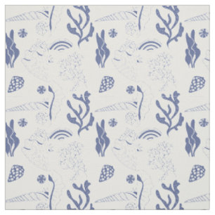 Tissu Motif sans joint avec coquillages
