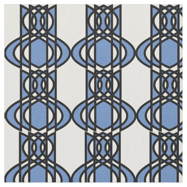 Tissu Motif Scarab Abstrait Mod Blue (Fermer)