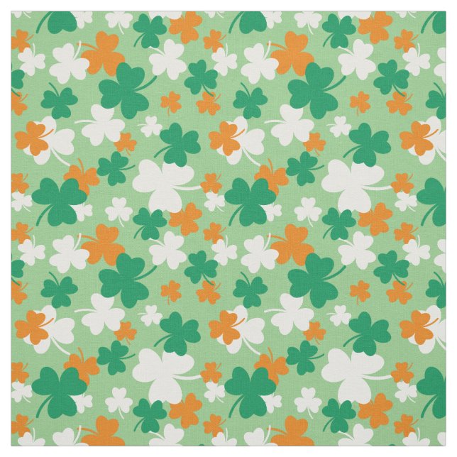 Tissu Motif Shamrock de la Saint Patrick (Échantillon)