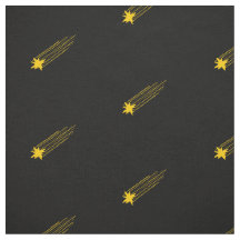 Motif Simple d'Étoile Filante Noir et Jaune