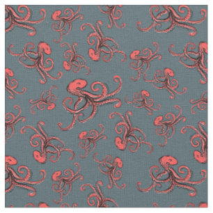 Tissu Motif sournois de poulpe