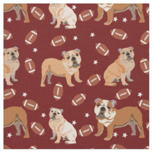 Tissu motif sportif des Bulldogs anglais