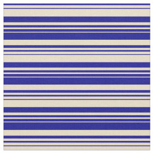Tissu Motif Tan and Dark Blue Lines