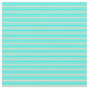 Tissu Motif Tan et Aqua Lines
