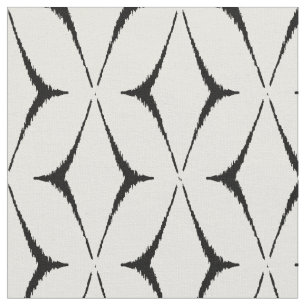 Tissu motif tribal chic noir et blanc ikat