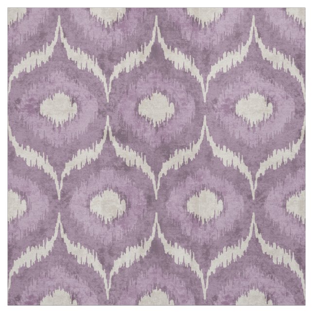 Tissu motif tribal Cool kat pourpre et crème (Échantillon)