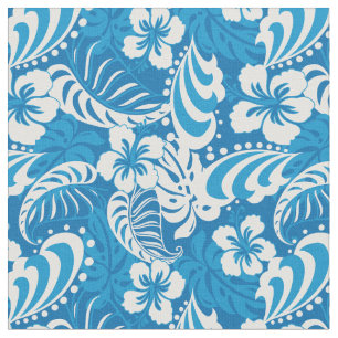 Tissu Motif tropical de ketmie