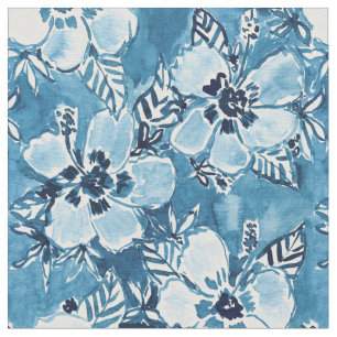 Tissu Motif tropical de ketmie de marine HUMIDE de