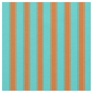 Tissu Motif turquoise et chocolat à rayures/à rayures