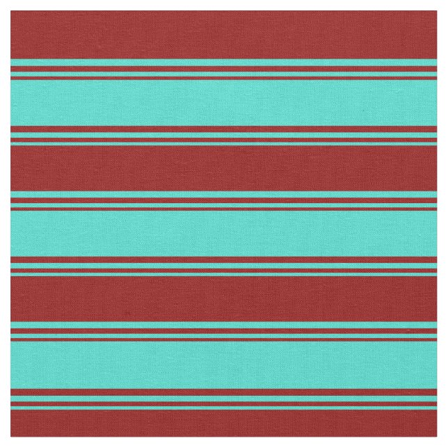 Tissu Motif Turquoise & Rouge foncé (Fermer)