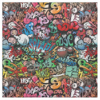 Motif urbain de caractères de graffiti d'art de