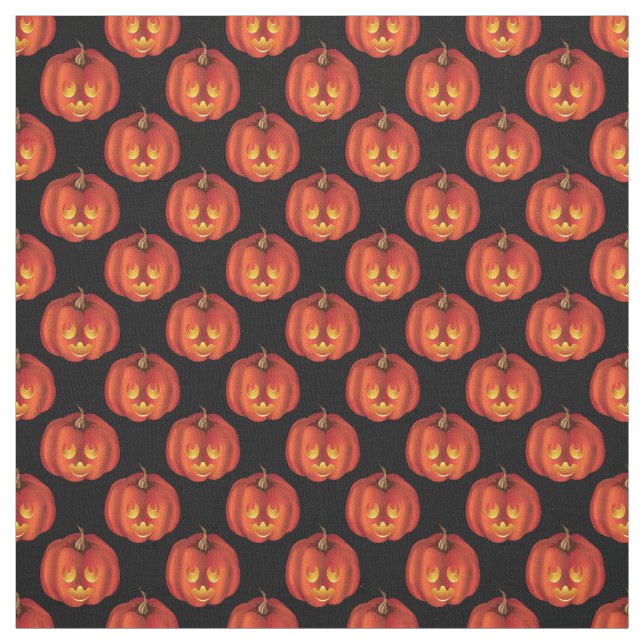 Tissu Motif Vampire Jack-o'-lantern Halloween (Échantillon)