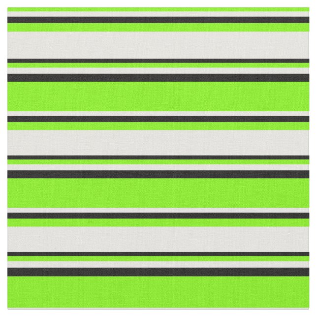 Tissu Motif vert, blanc et noir à rayures/à rayures (Fermer)