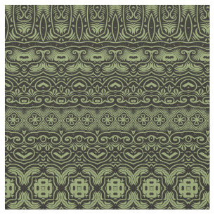 Tissu Motif vert d'olive chic Boho