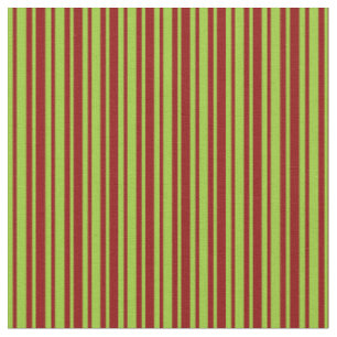 Tissu Motif vert et rouge foncé à rayures/rayures