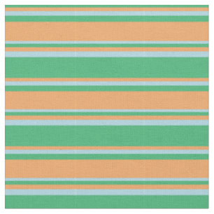 Tissu Motif vert mer, Brown et bleu clair