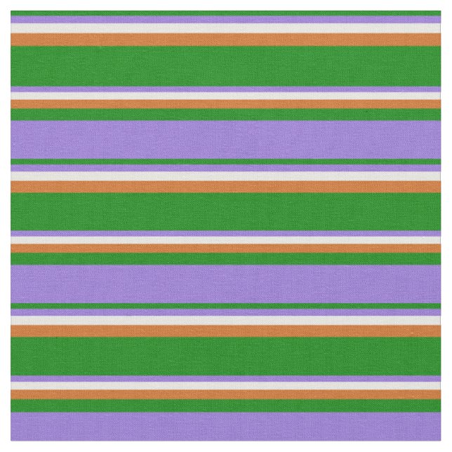Tissu Motif vert, violet, blanc et chocolat (Fermer)