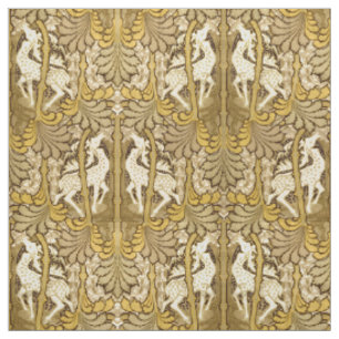 Tissu Motif vintage Art Nouveau Deer