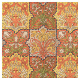 Tissu Motif vintage Art Nouveau Floral "Quilt"