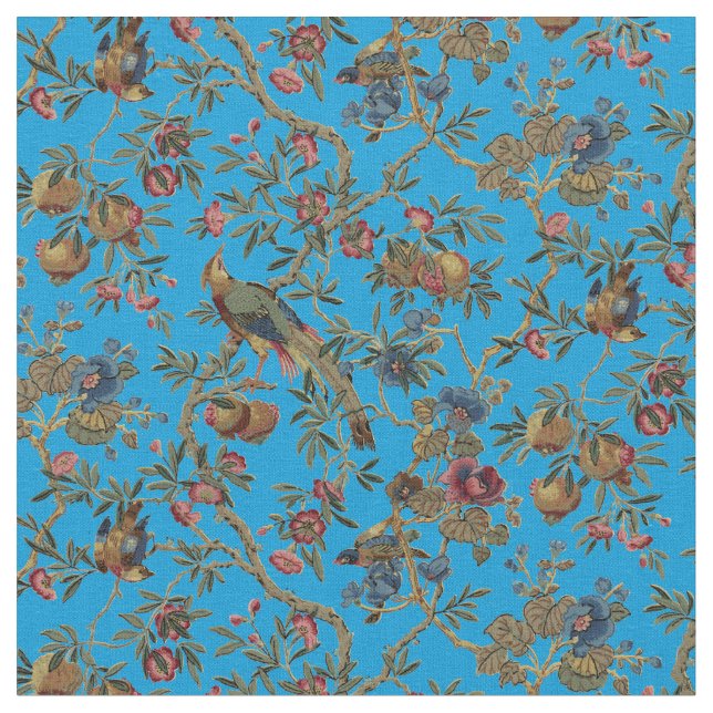 Tissu motif vintage D'Oiseaux Et De Grenade (Fermer)