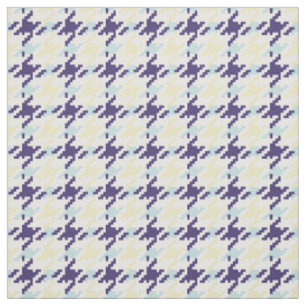 Tissu motif Vintage en plâtre bleu et jaune