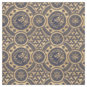 Tissu Motif vintage japonais Dragons & Fleurs